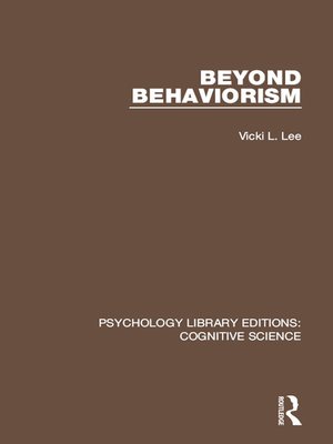 cover image of Beyond Behaviorism
